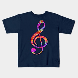 Psychedelic Music note 1 Kids T-Shirt